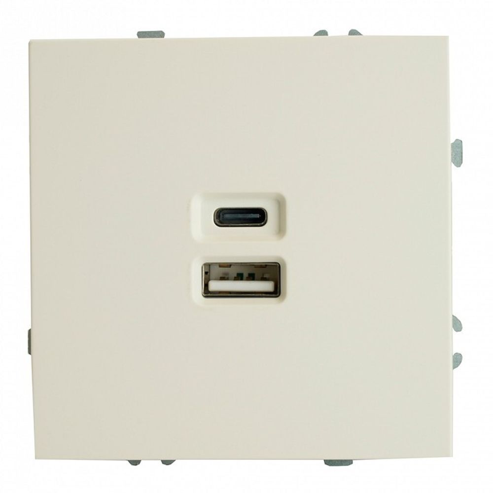 Розетка 2хUSB type A и C без рамки Stekker Эмили 49879