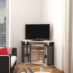 Тумба под телевизор угловая 044 (2у), венге/дуб молочный