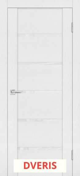 Межкомнатная дверь PST-7 (Белый ясень/Белоснежный лакобель)