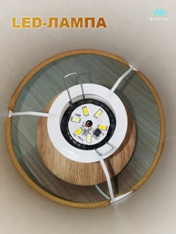 Mifeito Светильник настольный основа из натурального дерева