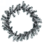 Венок хвойный «Метелица» d-40 см (100 веток), ПВХ белый иней