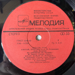 Винтажная виниловая пластинка LP Сборник Улетай, Туча (СССР 1980) (Веселые Ребята, Лев Лещенко, Аракс и др)