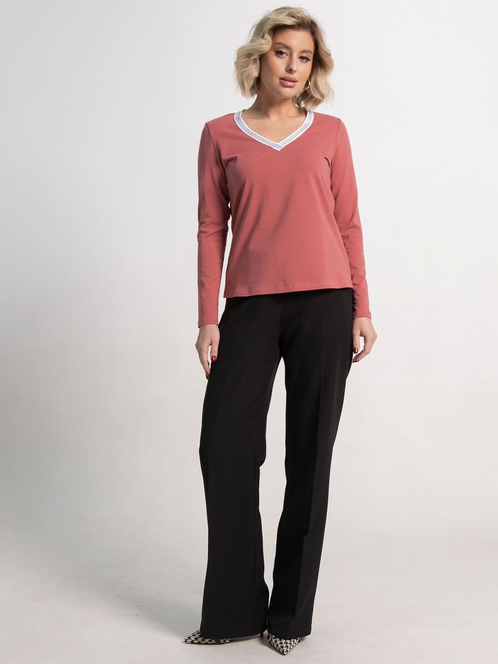 Блуза с кантом Либерти (терракотовая) Б15263-50М LT Collection