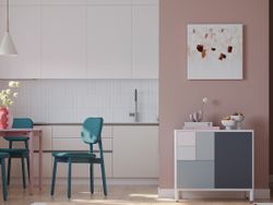 Стул Saga, рогожка, сине-зеленый