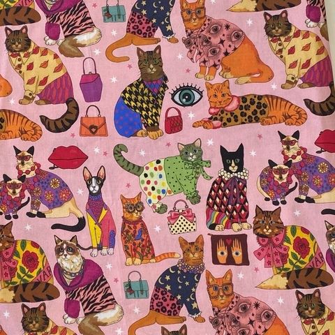 ГЛАМУРНЫЕ КОТЫ, цв. розовый