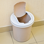 Контейнер для мусора 16л "Palm" круглый (бежевый)