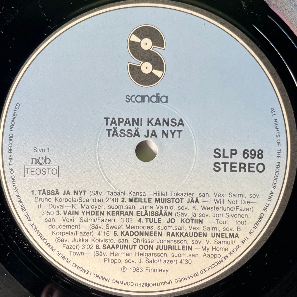 Tapani Kansa ‎– Tassa Ja Nyt (Финляндия 1983г.)
