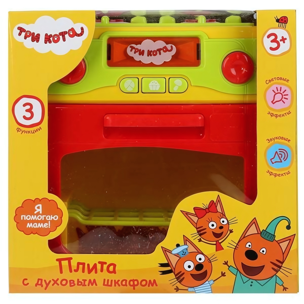 Плита Три кота на бат., свет/звук коробка B1419392-R (Играем Вместе)