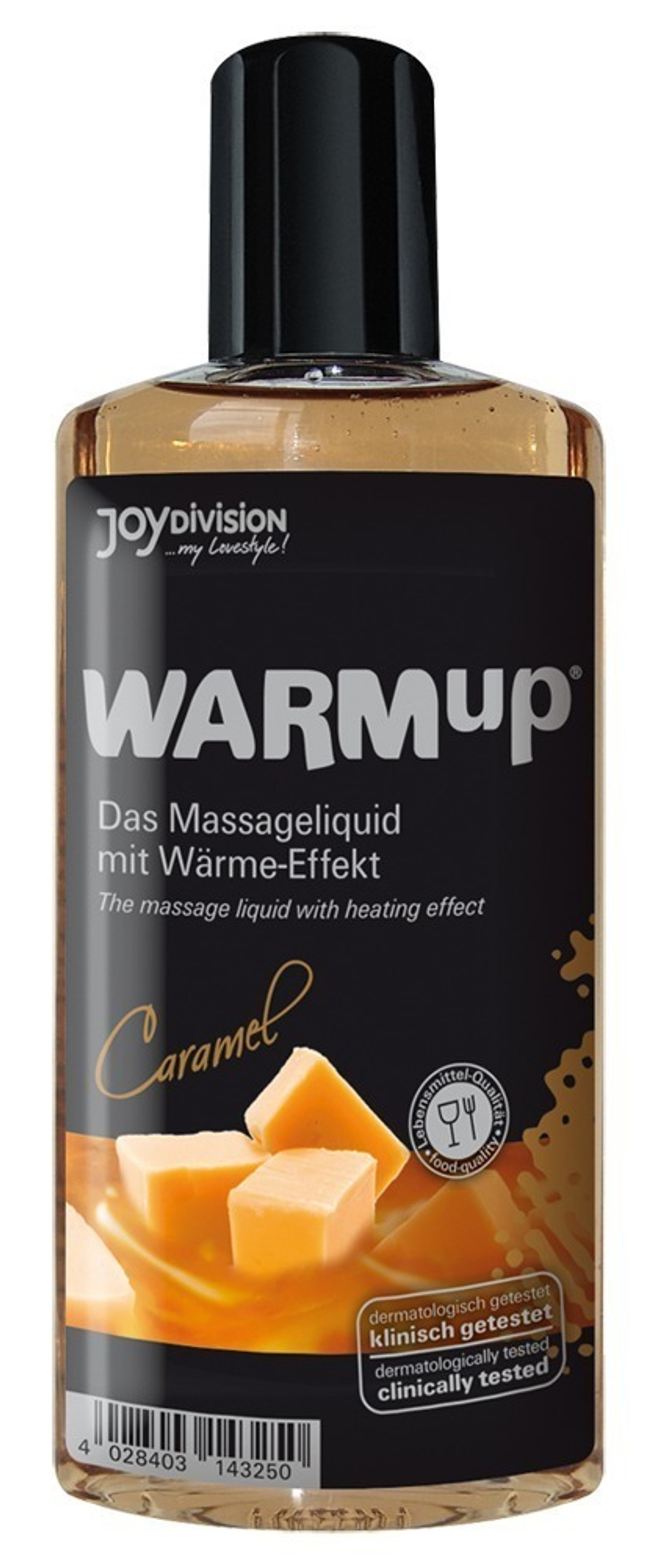 Разогревающее массажное масло WARMup со вкусом карамели, 150мл