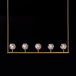 Люстра Rh Boule De Cristal Linear Chandelier 5 Bronze By Imperiumloft