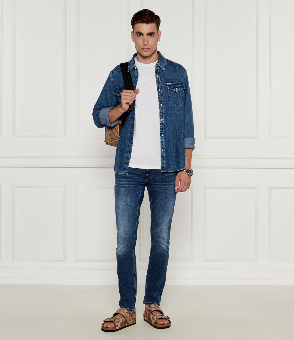 Джинсовая рубашка Guess Jeans - голубой(M4YH55 D5EI1)