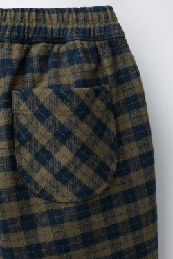 ZARA БРЮКИ BALLOON В КЛЕТКУ SOFT TOUCH, ЗЕЛЕНЫЙ