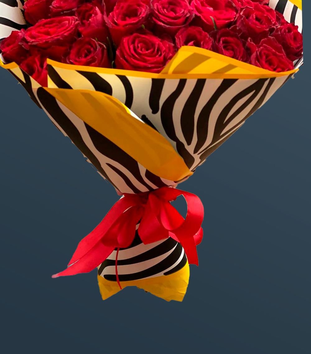 Монобукет из роз 50 см!!!!По акции!!