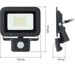 Прожектор светодиодный ЭРА 30Вт 6500К 2400Лм135x148x45 IP65 с датчиком движения, 976494