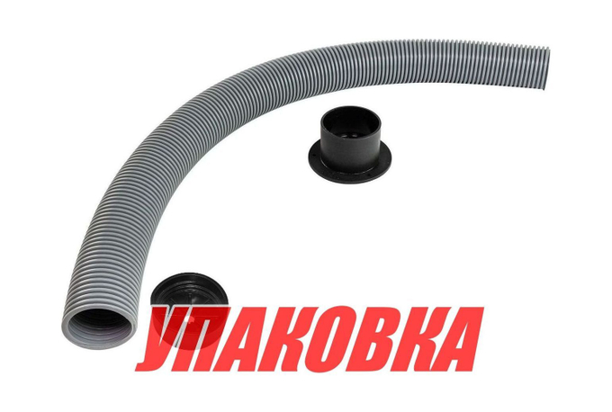 Гофра кабель-трассы D60/d50 мм, серая (упаковка из 15 шт.)