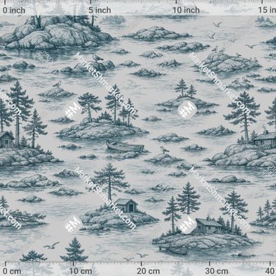 Ладожские сосны на сером by Gora-pattern 319 DPI