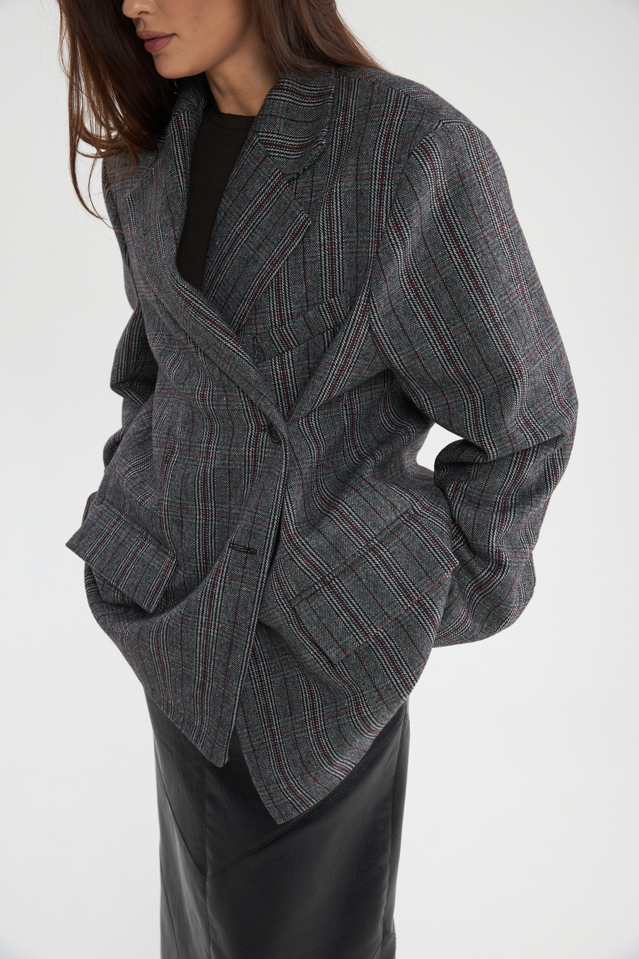 Пиджак "Kletka" sangria