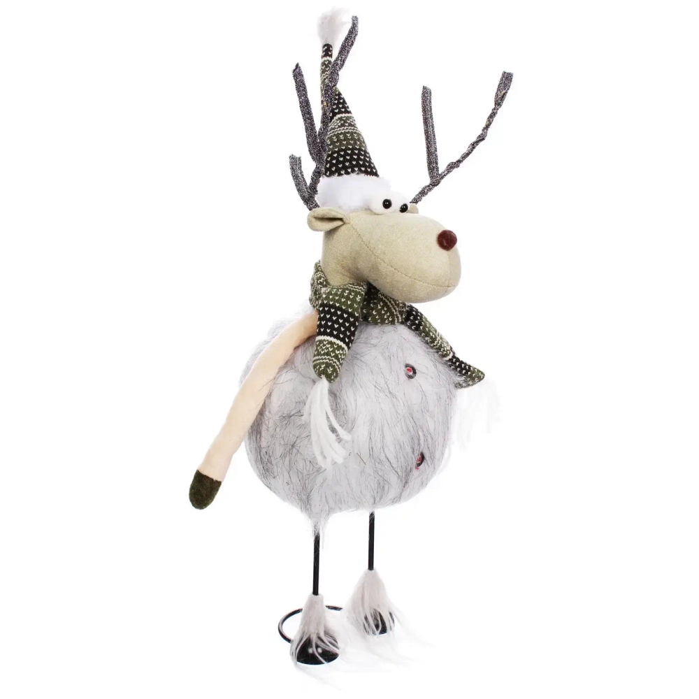 Игрушка новогодняя «Сказочный Лось» 18*23*62 см, Серый