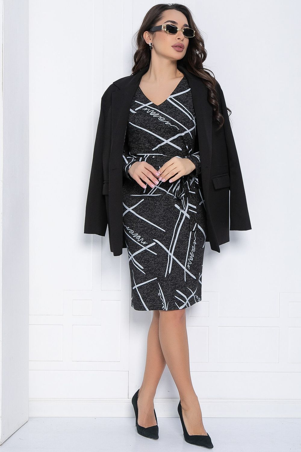 Платье Альмерия (черно-серое) П12499 LT Collection