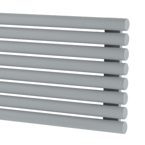 Радиатор WARMMET водяной настенный горизонтальный Round 42 H (W) СЕРЫЙ RAL7040