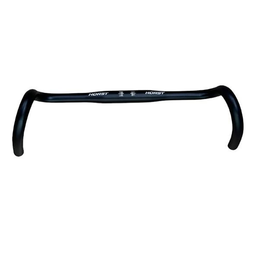 Руль HORST ROAD HB-320 "баран" 420х23,8x31.8 мм 20° алюм., черный мат. (00-180820)