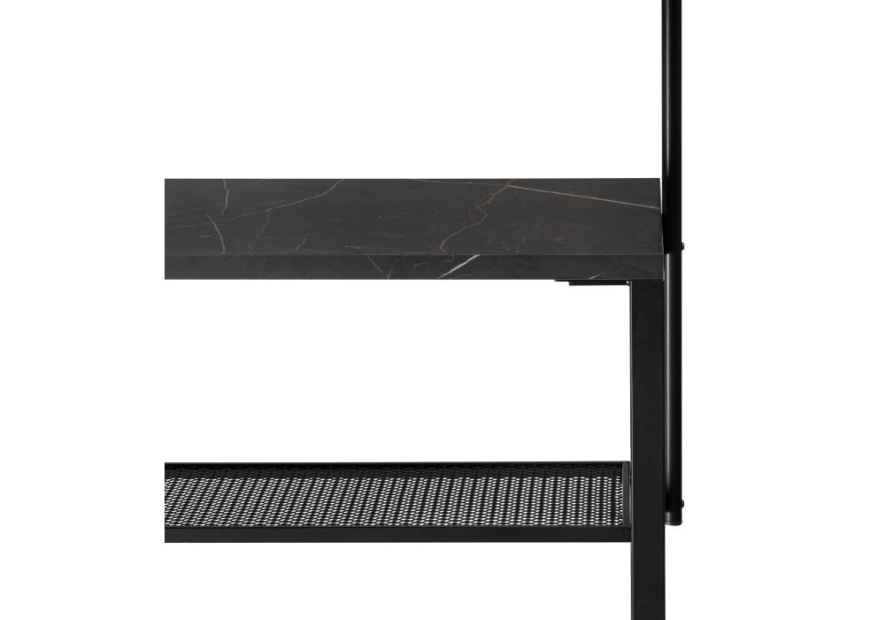 Барный Стол Нари 120х50х171 файерстоун / черный матовый