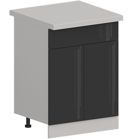 Кухня Модуль ШН1Я 601 Белый / Графит Глянец