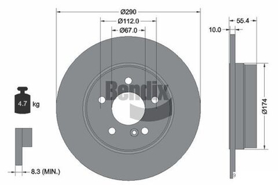 BENDIX Braking - BDS1230-BEN - Brake Disc