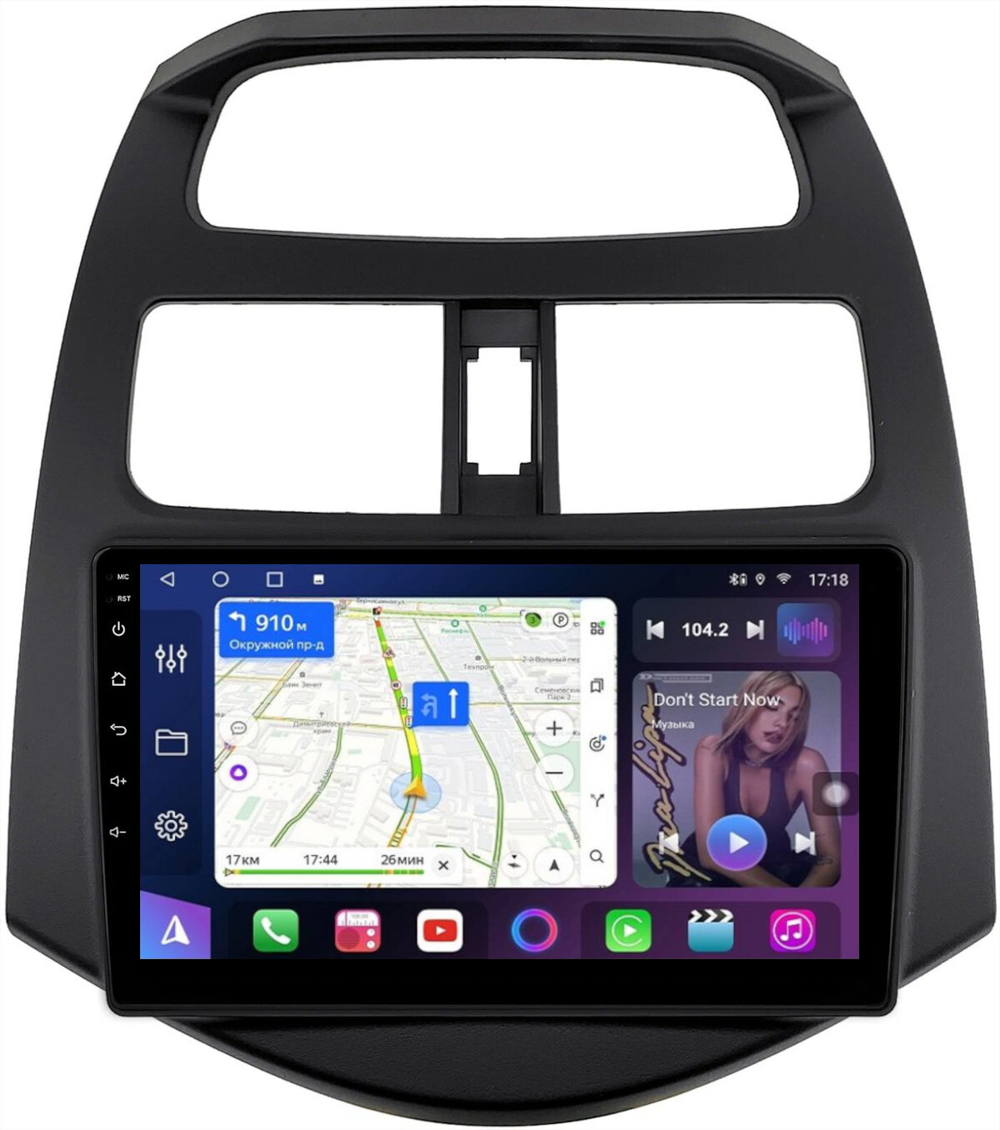 Магнитола для Chevrolet Spark M300 2009-2025+, Ravon R2 - FarCar BM3039M монитор 9.5" QLED на Android 14, TS10, 4+32Гб, CarPlay, 4G SIM-слот