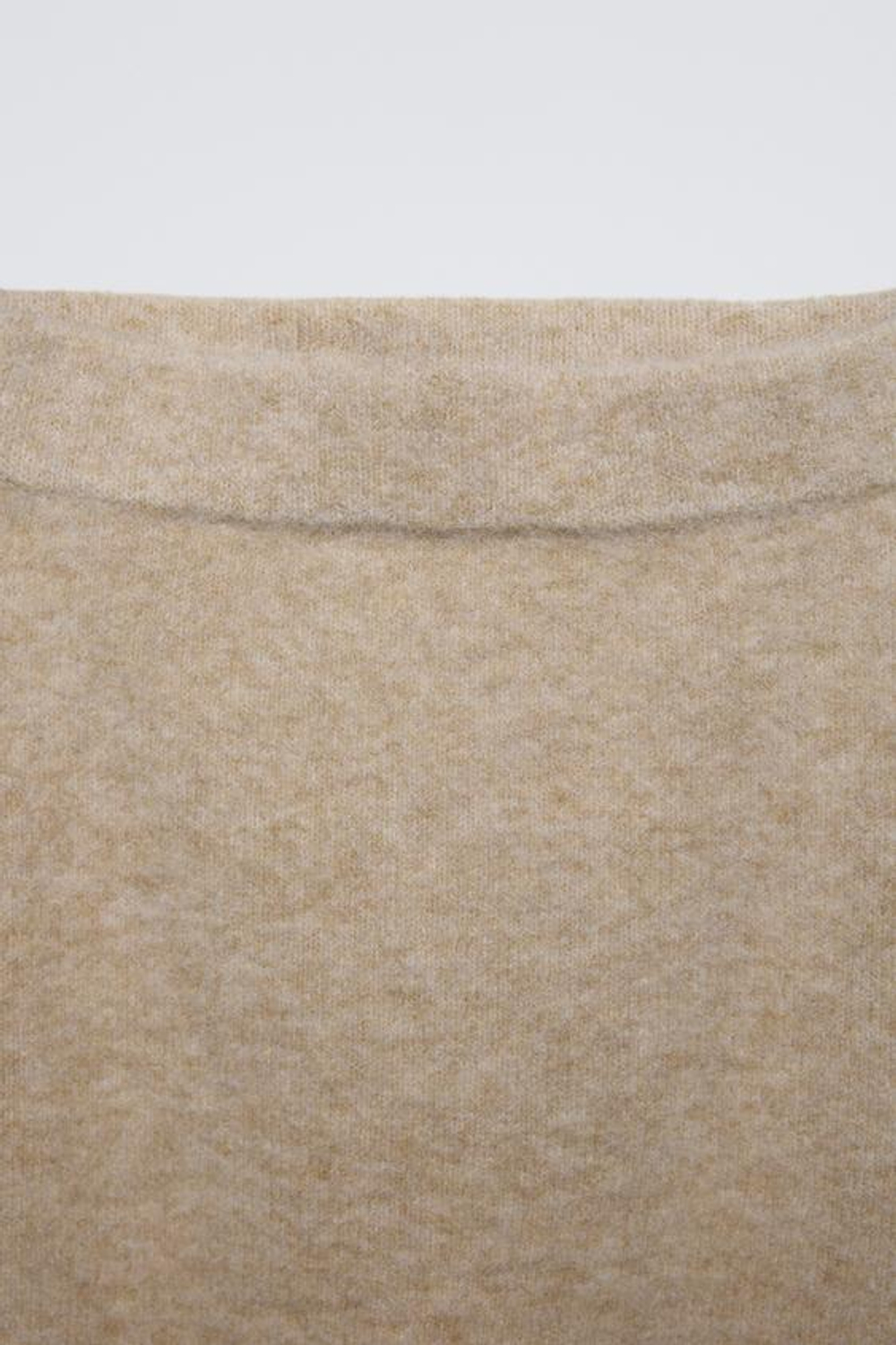 ZARA ВЯЗАНАЯ ЮБКА, СЕРО-КОРИЧНЕВЫЙ