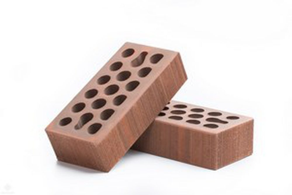 Кирпич одинарный пустотелый лицевой “Красный велюр”, ВЗКСМ