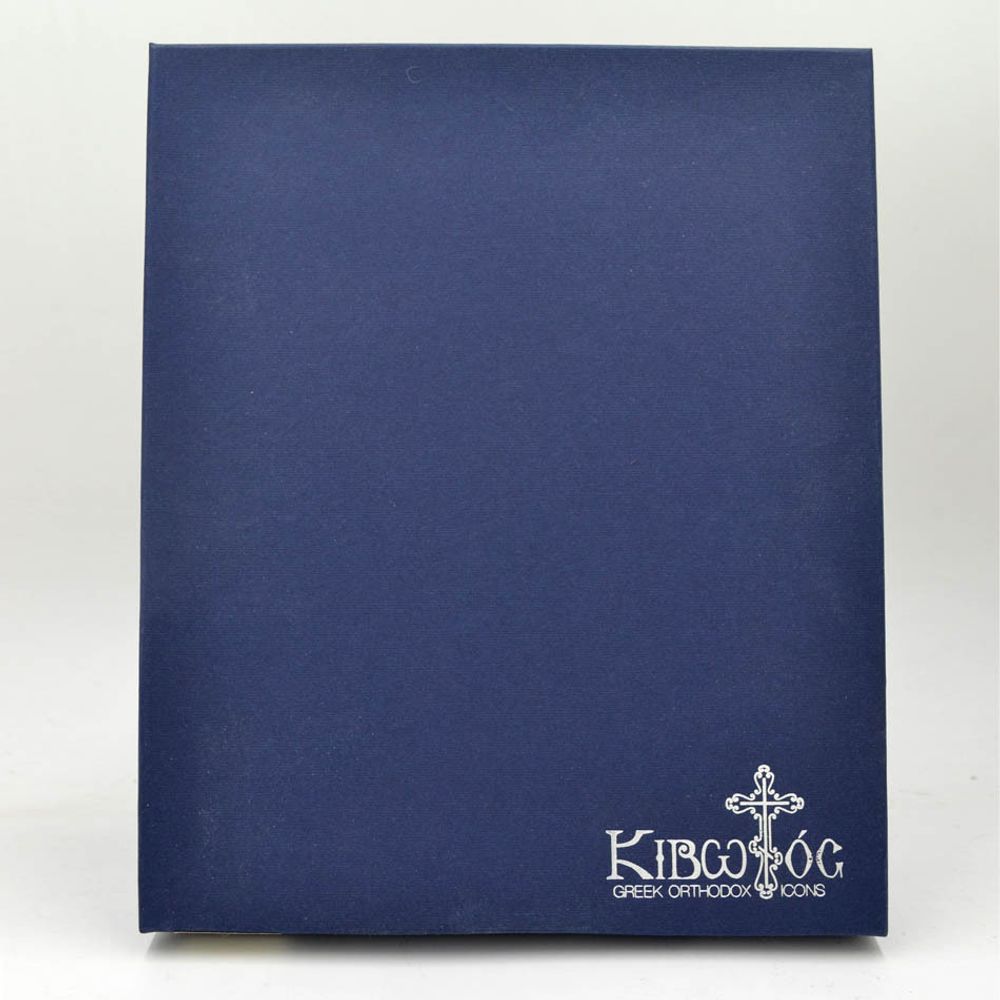 Икона Пантелеймона Целителя в серебряном киоте 23 х 30,5 см