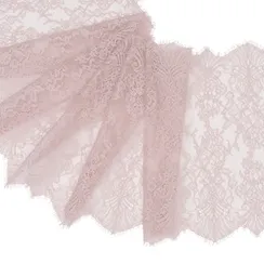 Кружево реснички пыльно-розовые (30*280 см)