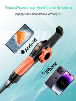 jingleszcn Поворотный эндоскоп 6.4мм/поворот 360 /HD 1080P автомобильная камера Кабель 1 м Android,IOS