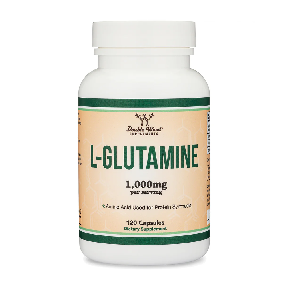 Double Wood Supplements - L-Glutamine Capsules - 120 x 500 mg capsules