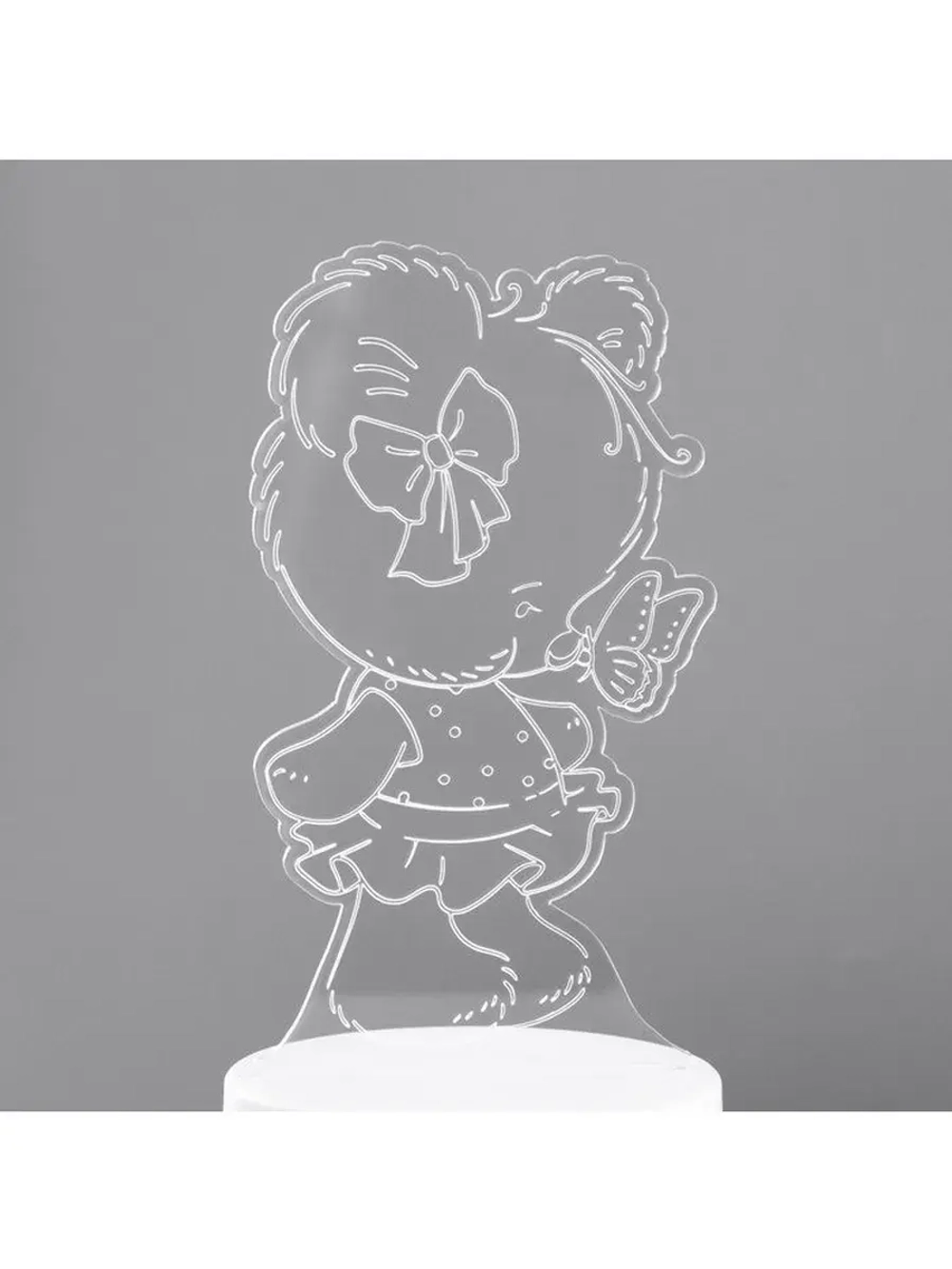 Светильник 3D ночник RISALUX «Медвежонок», LED RGB, от сети,