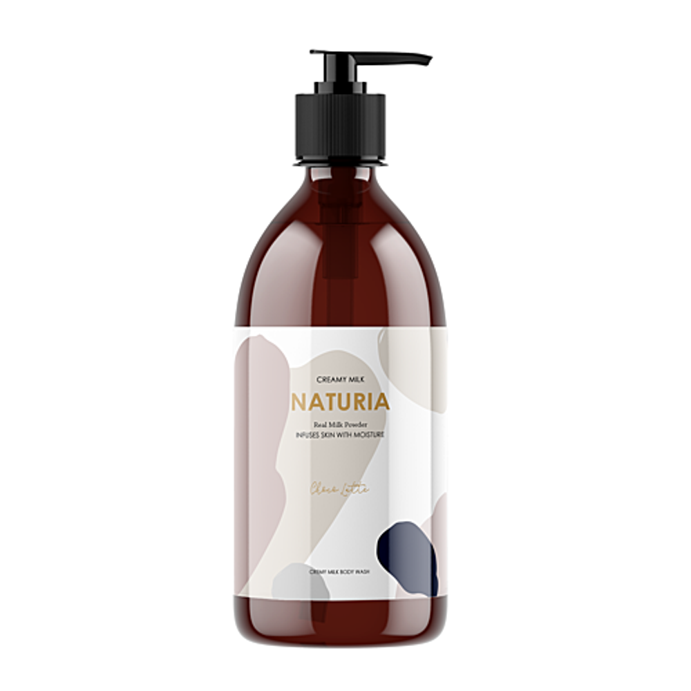 Naturia Гель для душа шоколад - Creamy milk body wash - choco latte, 750мл