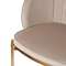 Стул Coral, серо-бежевый велюр с золотыми ножками
