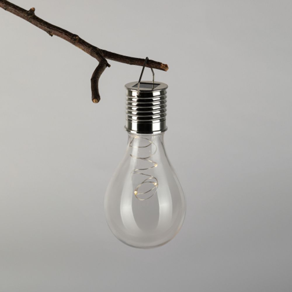 Светильник уличный ЭРА ERASF23-27 Груша сталь на солнечной батарее 7,5x7,5x15 см 1 LED