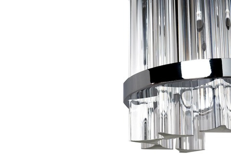 Бра стеклянное d35см Garda Decor хром классический стиль, E14, 40W