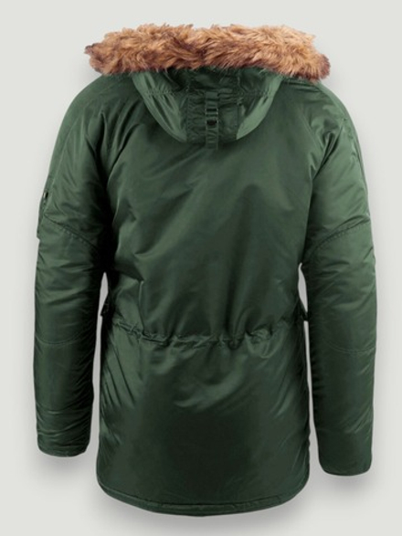 Куртка Аляска Alpha Slim Fit N-3B Parka (оливковая - s.green/orange)