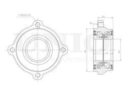 Ступица задняя (с ABS) UNIO HUB-20236
