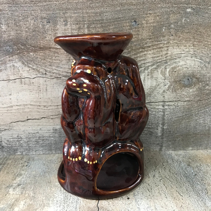 Аромалампа Три обезьяны цвет коричневый керамика 15 см