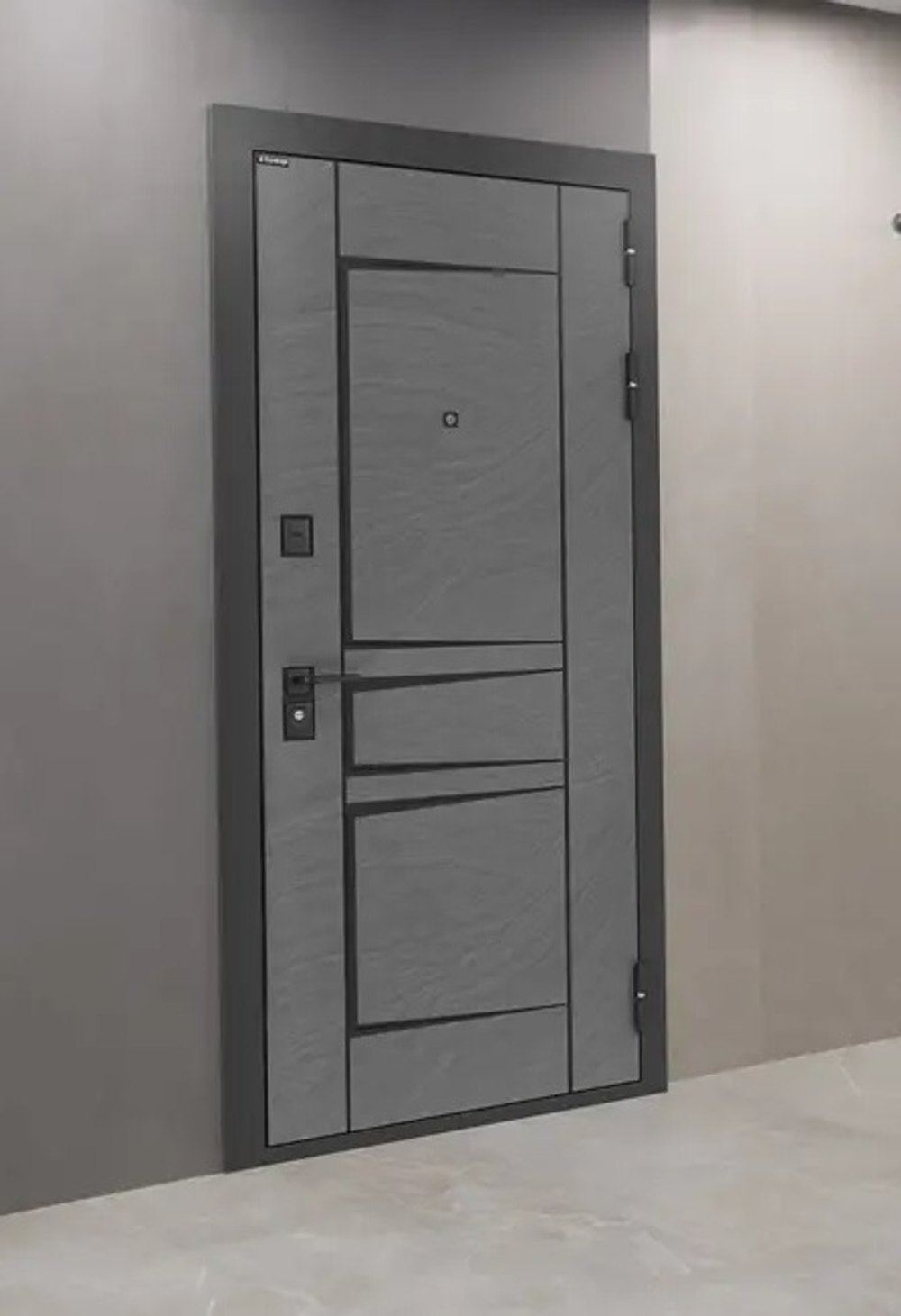 Входная металлическая дверь с зеркалом Бункер HIT BN-04/ зеркало с тонировкой ФЛЗ-1 кварц черный