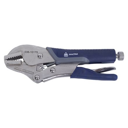 Цена на МАСТАК (036-10175H) Зажим с фиксатором 175 мм, прямые губки
