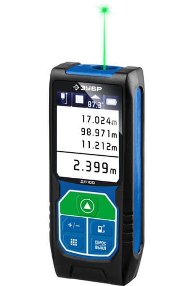 ЗУБР ДЛ-100, 100 м, лазерный дальномер, Профессионал (34923)