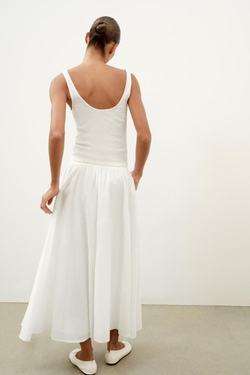 ZARA ТОП В РУБЧИК С КРУЖЕВОМ, ЖЕЛТОВАТО-БЕЛЫЙ