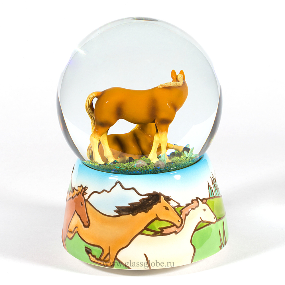 Снежный шар "На лугу пасутся ко..."