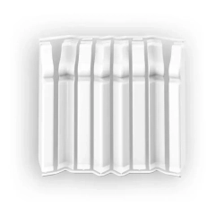 Накладки для плинтуса Идеал Дюра напольный фигурный 80мм 001 Белый (2 набора из 8 элементов) во флоупаке