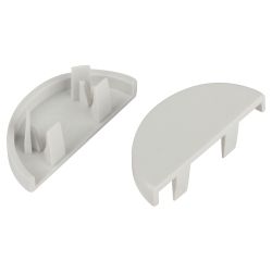Заглушка ЭРА EC-KK-30-13-FW для полукруглого кабель-канала белая 30х13мм 2шт/комплект | Кабель-канал полукруглый